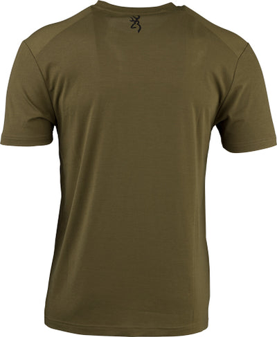 Browning Ss Perf Camp Shirt - Ram Logo Green Large*
