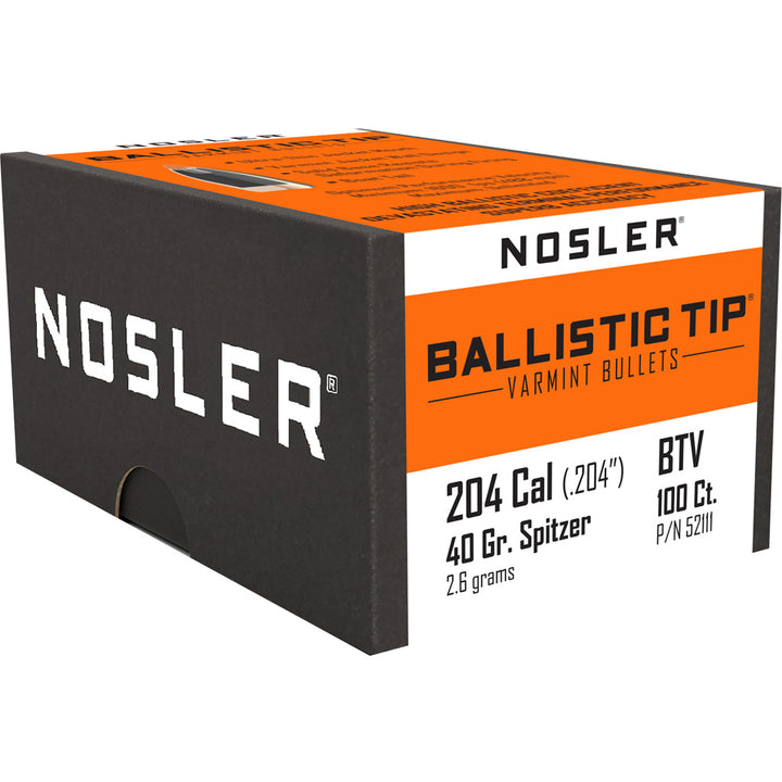 Nosler Ballistic Tip Varmint Bullets .204 Cal. 35 Gr. Spitzer Point 50 Pk.