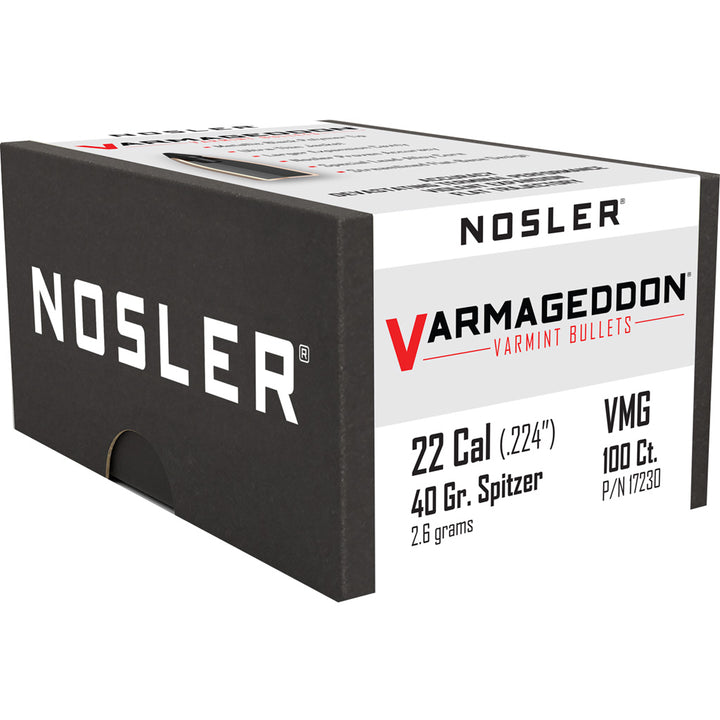 Nosler Varmageddon Bullets .22 Cal. 40 Gr. Fb Tipped 100 Pk.