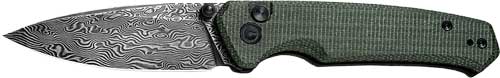 Civivi Knife Altus 2.97" - Green Micarta/black Damascus