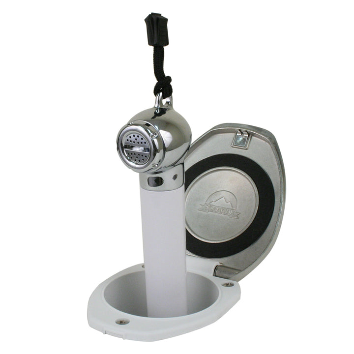 Scandvik White & SS Recessed Transom Shower Handle/Hose - Vertical/Horizontal Mount - 6&