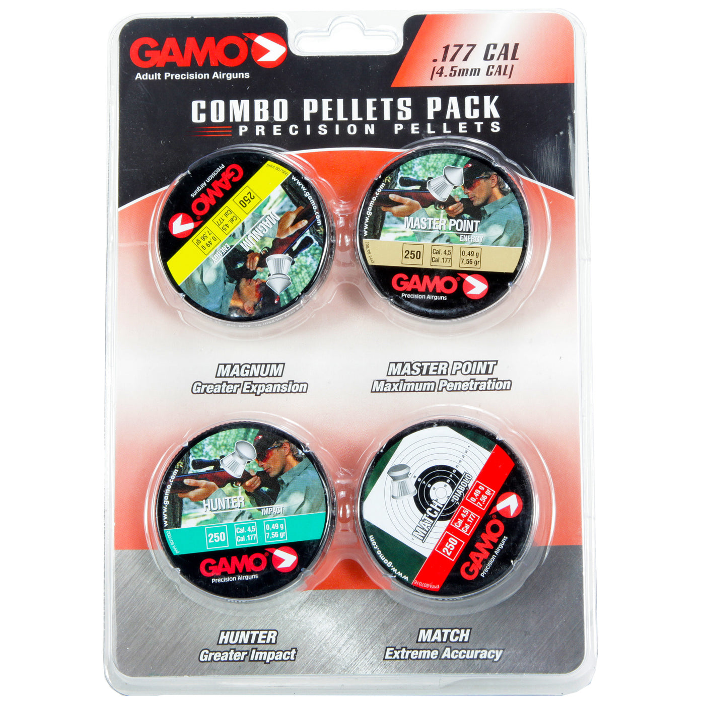Gamo Combo Pack 1000 Assorted .177 Cal Hunting Pellets