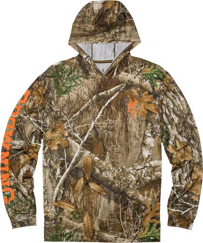 Browning Hooded L-sleeve Tech - T-shirt Realtree Edge Large