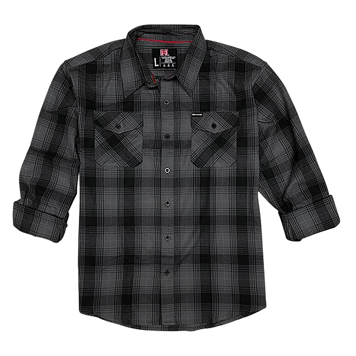 Horizon Design Flannel Shirt, Hdesign 32226 Hornady L/s Flannel 3x Grey