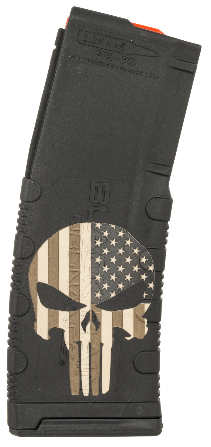 Black Rain Magazine, Bro Mag30-punishw/flag Punisher With Flag 30r