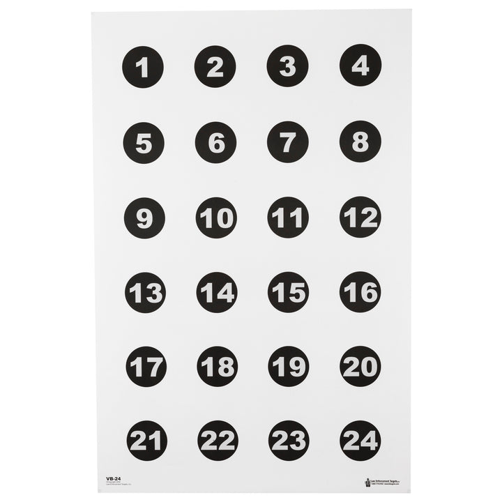 Action Tgt 24 3" Nmbr Circles 100pk