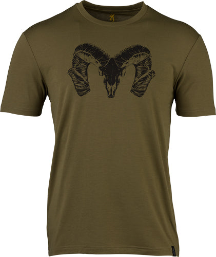 Browning Ss Perf Camp Shirt - Ram Logo Green Xx-large*