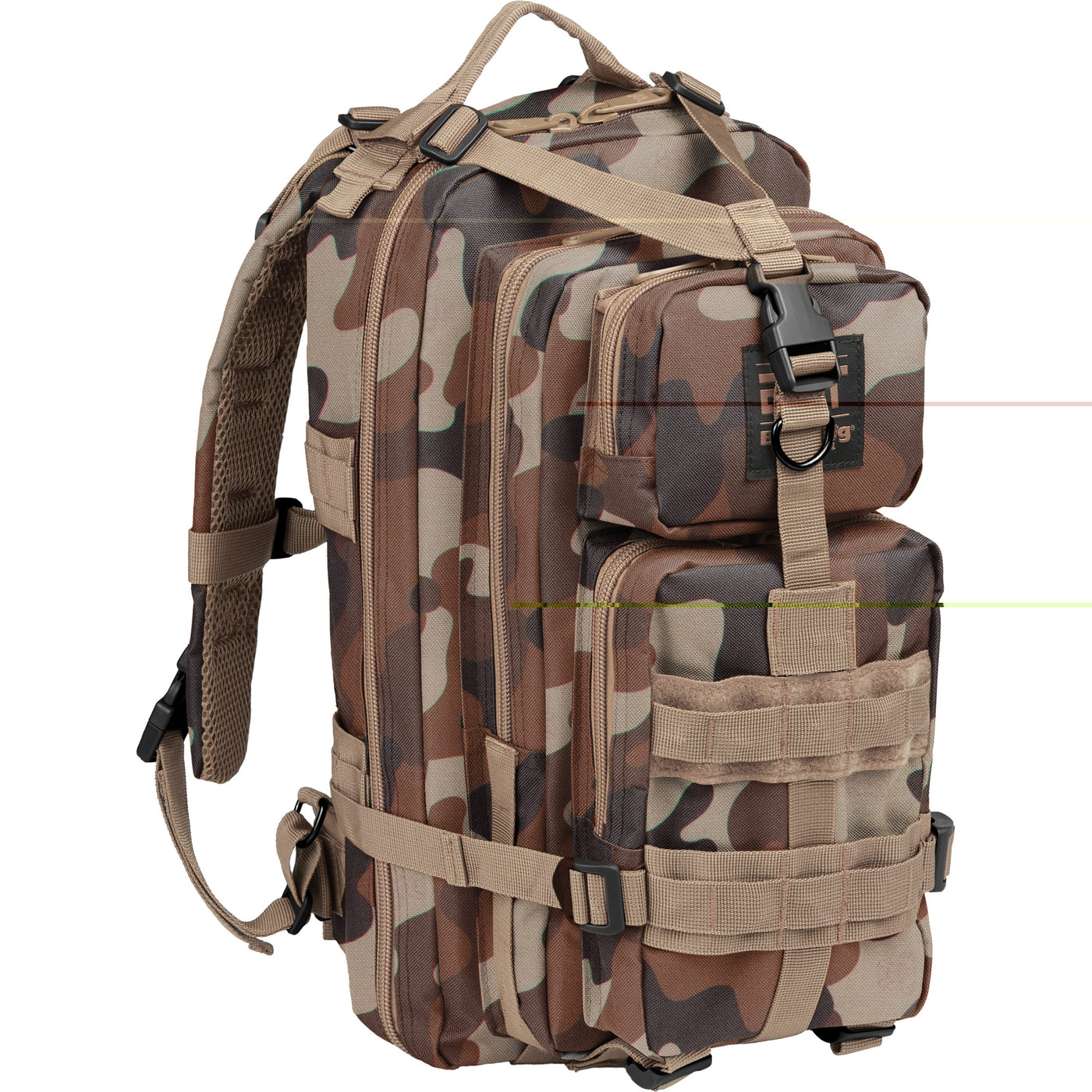 Bulldog Compact Backpack W/ - Molle Throwback Camo