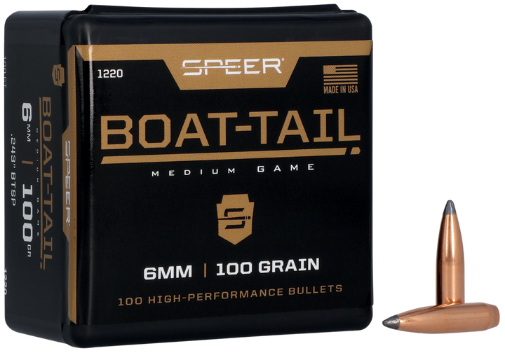 Speer Ammo Boat-tail, Speer 1220 Bull .243 100 Sptzbt 100/5
