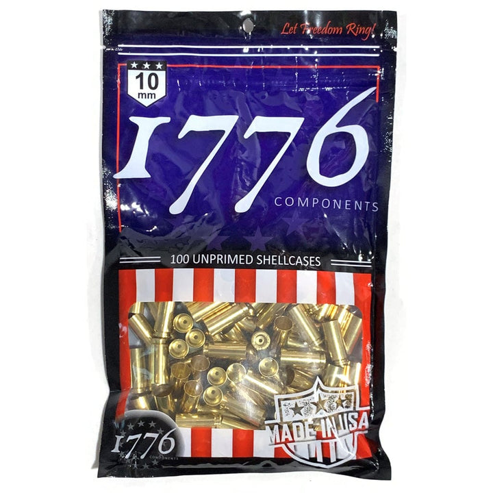 1776 Usa 1776 Usa Unprimed Brass 10mm 100 Pc. Reloading