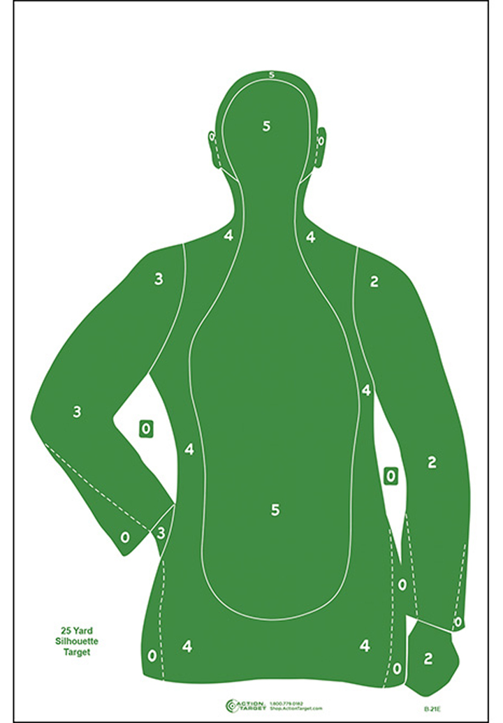 Action Target Inc B-21e, Action B21egreen100 Targets 100 Bx