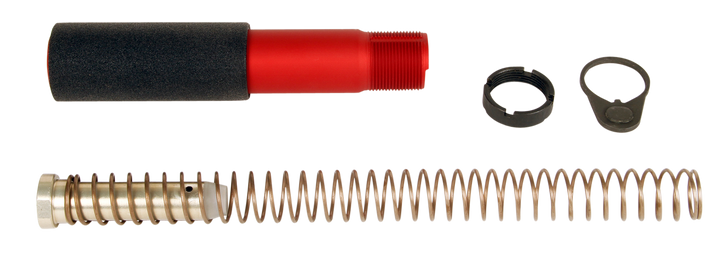 Lbe Unlimited Pistol Buffer Tube Kit, Lbe Pbufkt-red Ar15 Pistol Buffer Tube Kit Red