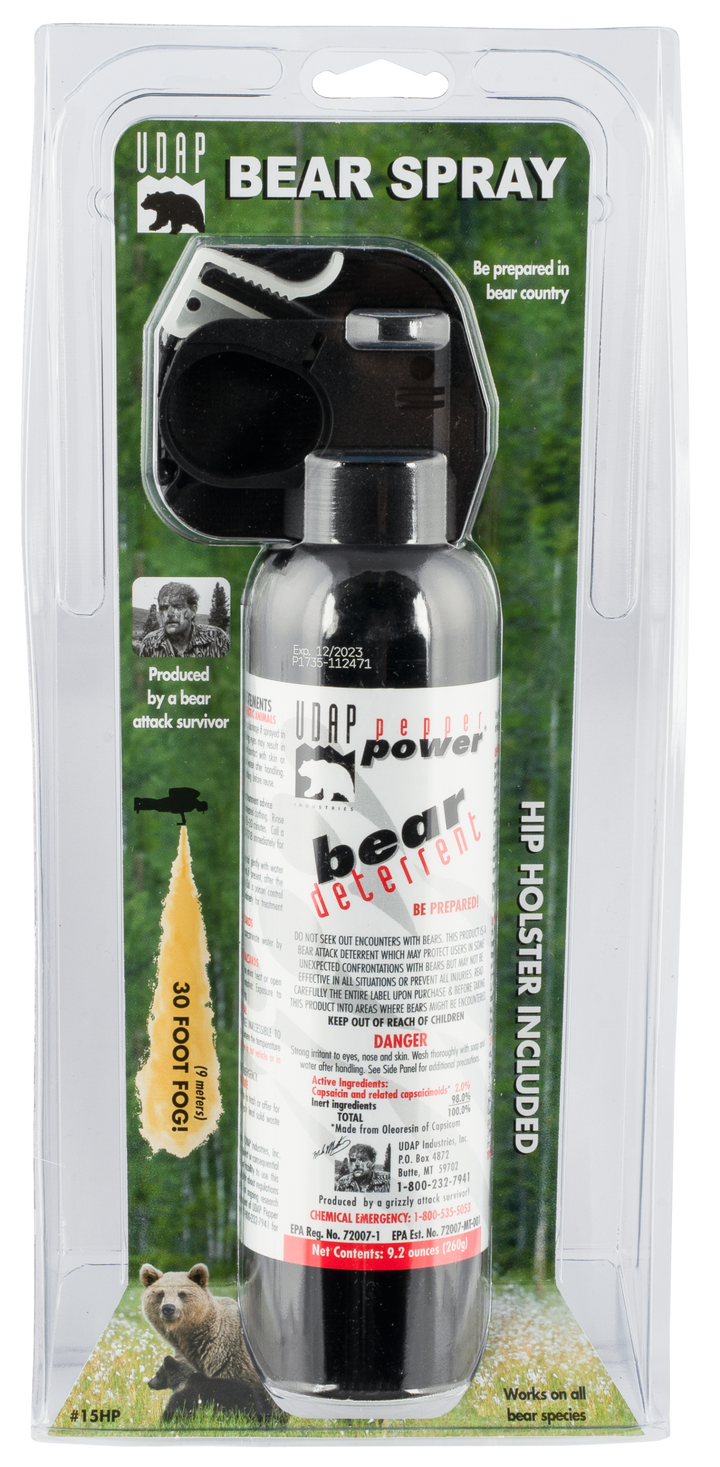 Udap Magnum Bear Spray, Udap 15hp Magnum Bear 260g Hip Hlstr