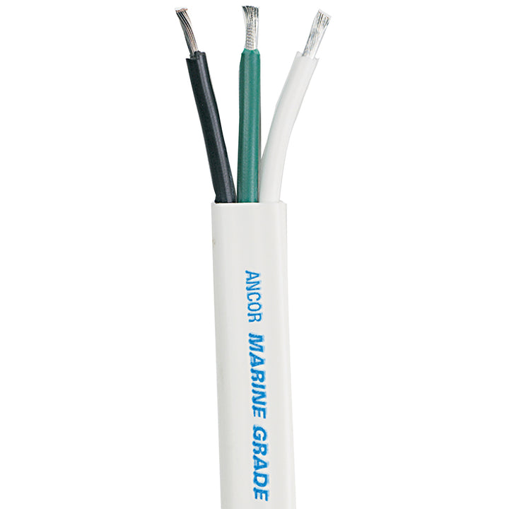 Ancor White Triplex Cable - 8/3 AWG - Flat - 100&