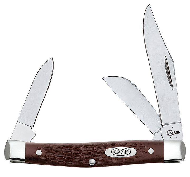 Case Stockman, Case 00106 Brown Syn Standard Jig Med Stockman