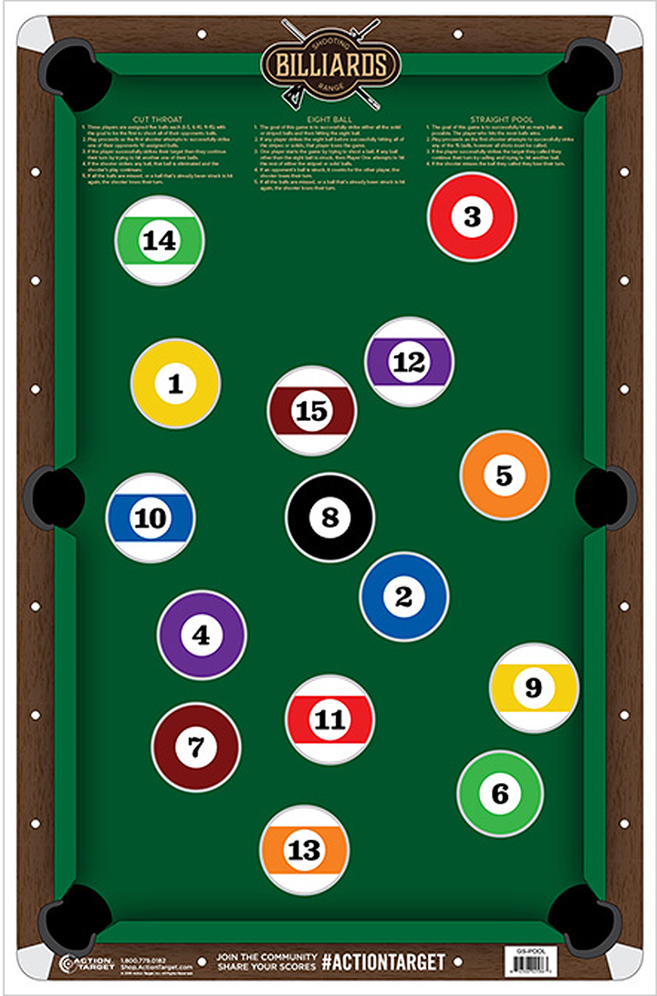 Action Target Inc Entertainment, Action Gspool100 Billiards 100 Bx