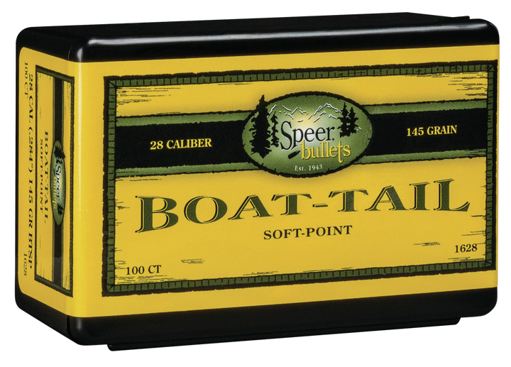 Speer Ammo Boat-tail, Speer 1628 Bull .284 145 Sptzr Bt 100