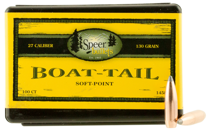 Speer Ammo Boat-tail, Speer 1458 Bull .277 130 Sptzr Bt 100