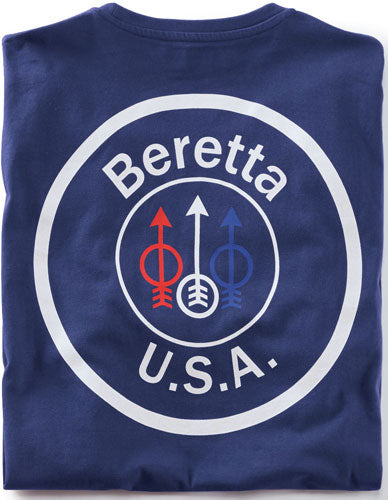 Beretta T-shirt Usa Logo - Large Navy Blue