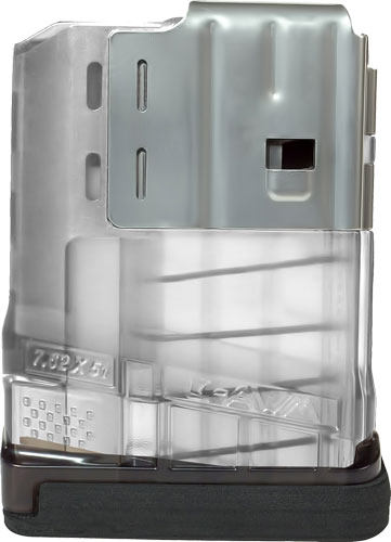 Lancer Magazine L7awm Sr-25 - 7.62x51 5rd Translucent Clear