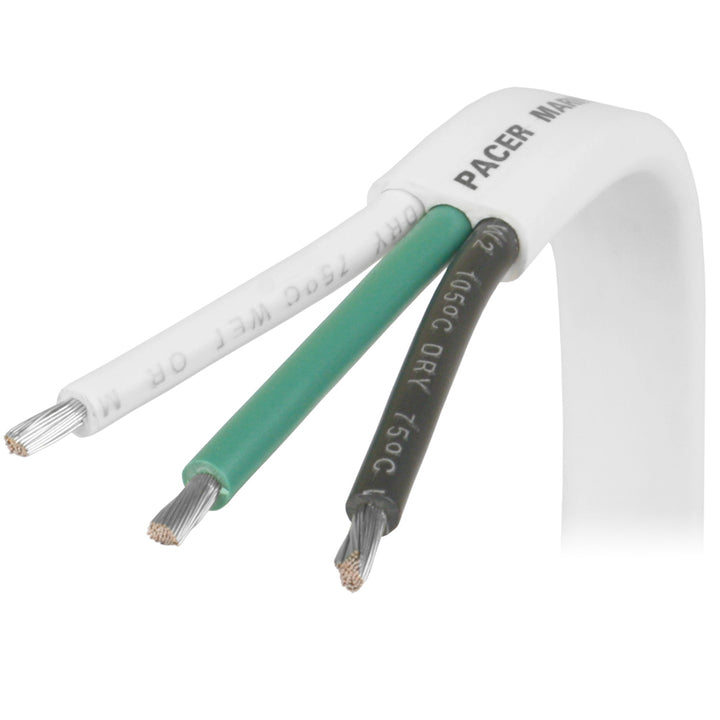 Pacer 14/3 AWG Triplex Cable - Black/Green/White - 250&