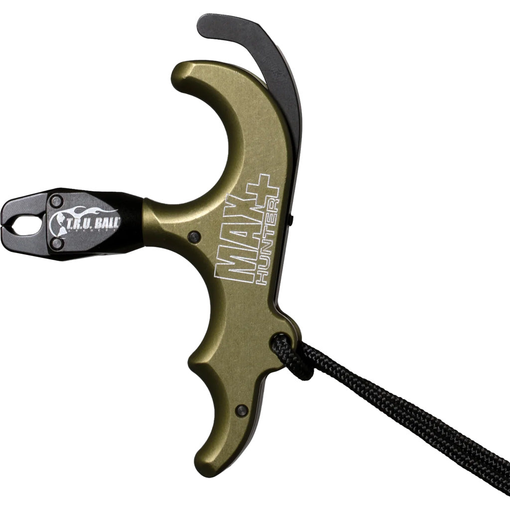 Décocheur TruBall Max Hunter Plus - 3 Doigts, Détente Pouce, Lanière - Noir (neuf)
