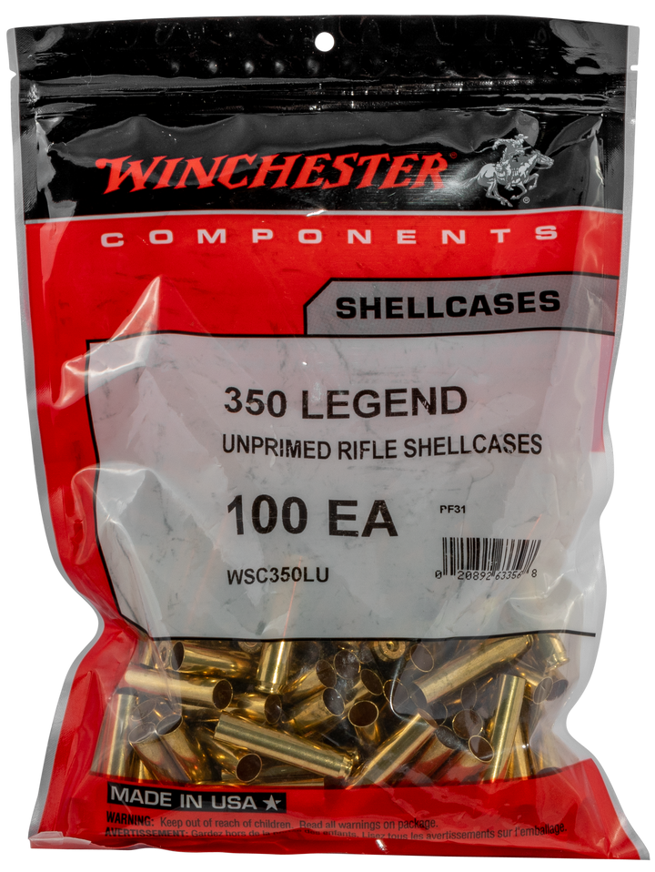 Winchester Ammo Unprimed Cases, Win Wsc350lu Unpcase 350 Leg 100/bg
