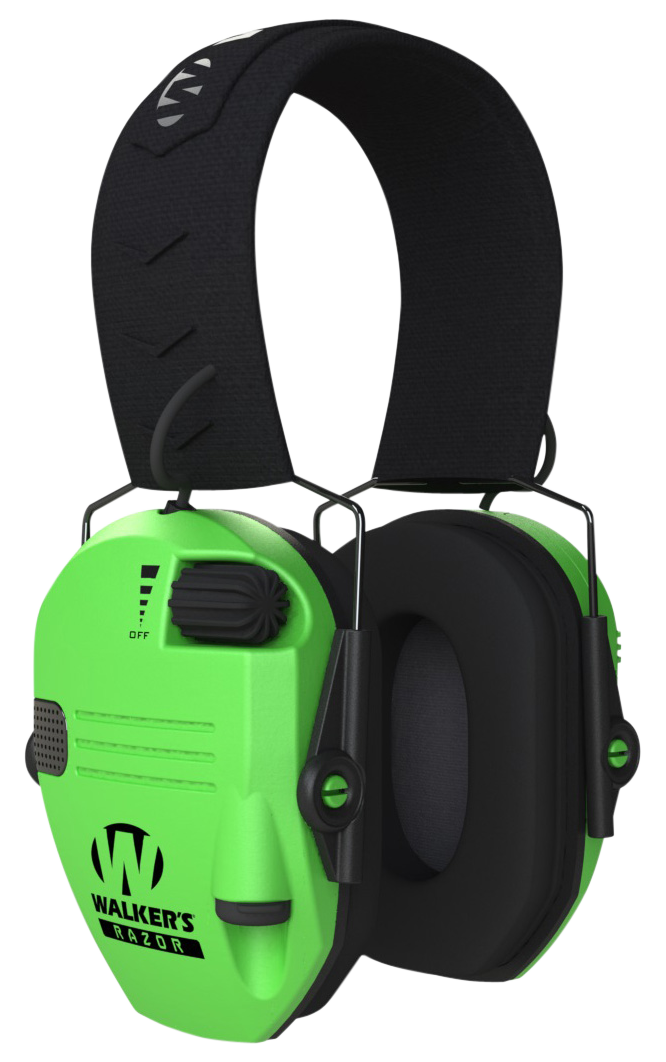 Walkers Game Ear Razor Slim Electronic, Wlkr Gwp-rsem-hvg Razr Slim Elc Muf Hiviz Grn