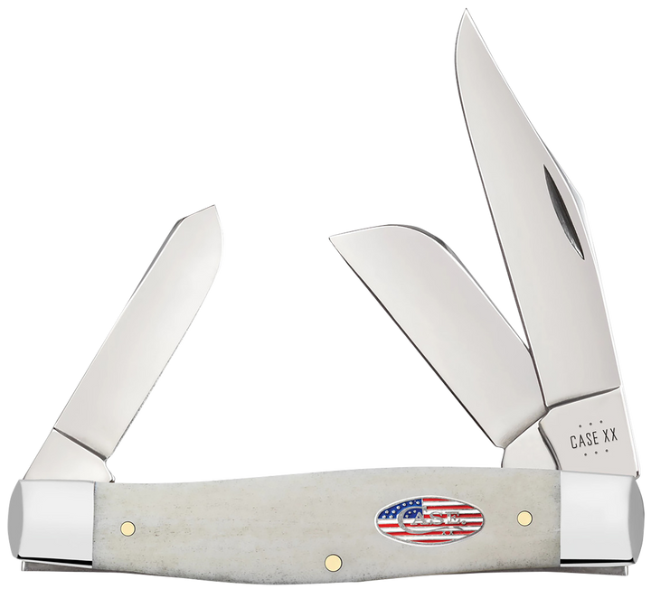 Case Stockman, Case 14093 Smooth Natural Bone Cs Lrg Stockman