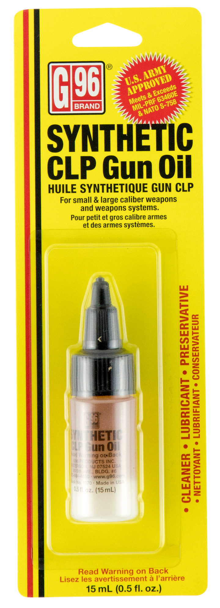 G96 Gun Oil, G-96 1070 Synthetic Pin Point Oiler