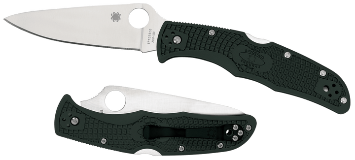 Spyderco Endura 4, Spy C10fpgr Endura 4 Pln Clpnt 3.75 Grn