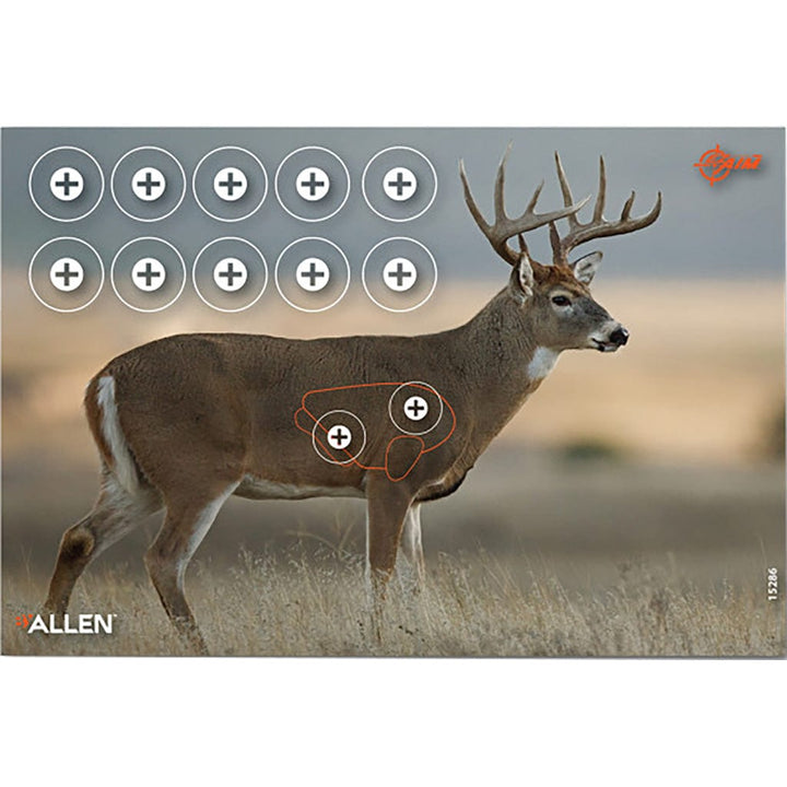 Allen Ezaim Four Color Whitetail Paper Target 16.5x24 2 Pk. Shooting Gear and Acc