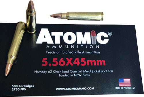 Atomic Ammunition Atomic 5.56x45 62gr Hornady - Fmj 500rd Bulk Ammo