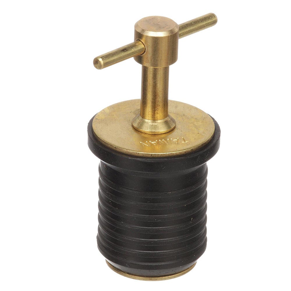 Attwood Marine Attwood T-Handle Brass Drain Plug - 1" Diameter Marine Plumbing & Ventilation