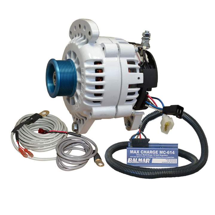 Balmar Balmar Alternator 120 AMP Kit 120V 3.15" Dual Foot Saddle J10 Pulley Regulator & Temp Sensor Electrical