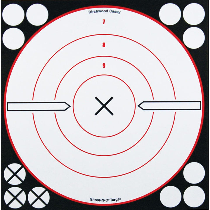 Birchwood Casey Birchwood Casey Shoot-n-c Target 8 In. Black/white X-bull 6 Pk. Targets And Traps