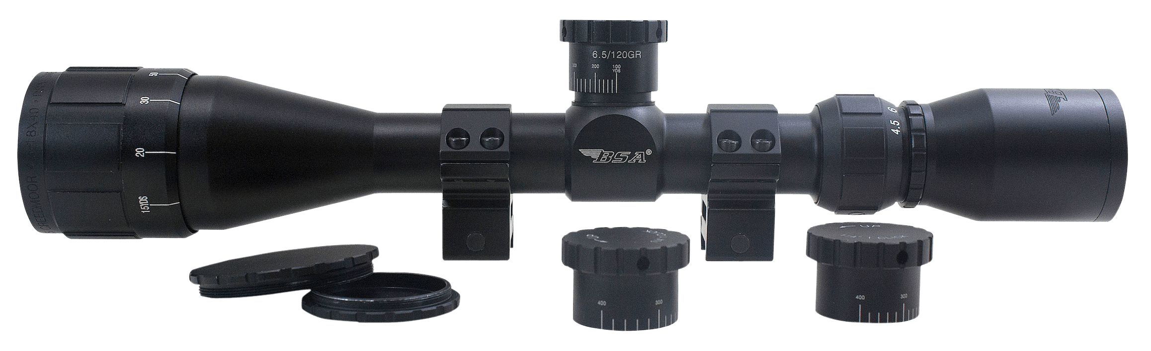 BSA Optics Sweet 6.5 Creedmoor Rifle Scope – 4.5-18X40 AO, 30/30 Duplex Reticle, Black