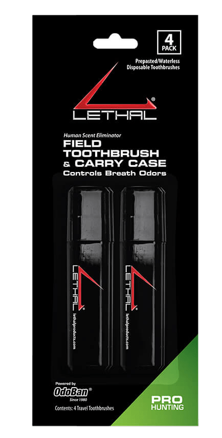 CLEAN CONTROL/LETHAL PROD Clean Control/lethal Prod Travel Toothbrush, Lethal 95846748p Prepasted Travel Toothbrush 4 Hunting