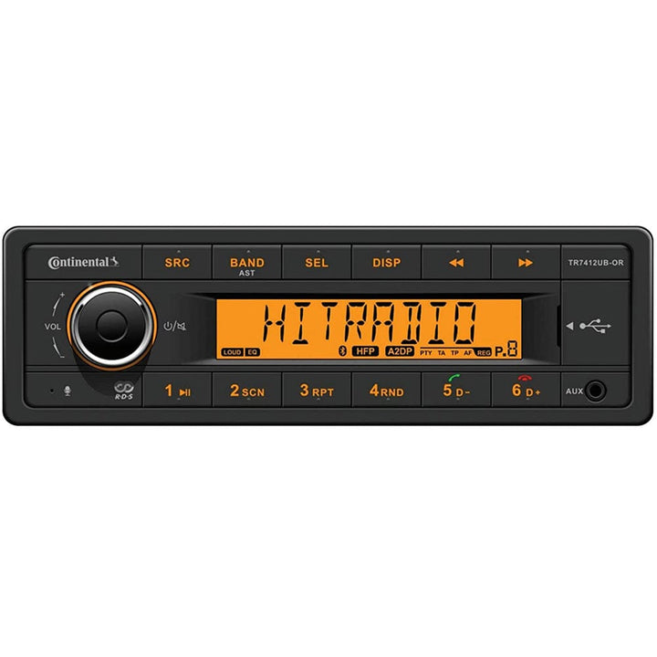 Continental Continental Stereo w/AM/FM/BT/USB - Harness Included - 12V Entertainment