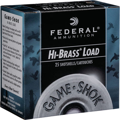 Federal Federal Game-shok Hi-brass Load 12 Ga. 2.75 In. 1 1/4 Oz. 4 Shot 25 Rd. Ammo