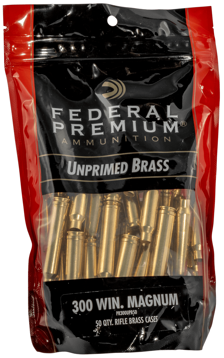 Federal Federal Gold Medal, Fed Pr300upb50 Gm 300win Unp Bagged Brass 50 Reloading