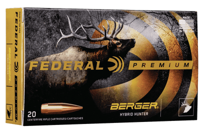 Federal Federal Premium Rifle Ammo 308 Win. 168 Gr. Berger Hybrid Hunter 20 Rd. Ammo