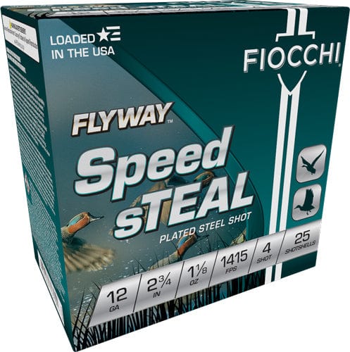 Fiocchi Fiocchi Flyway Steal 12ga 2.75 - #4 25rd 10bx/cs 1415fps 1-1/8 Ammo