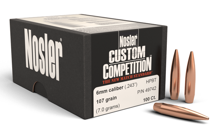 Nosler Nosler Custom Competition, Nos 49742 Cust Comp 6mm 107 Hpbt 100 Reloading