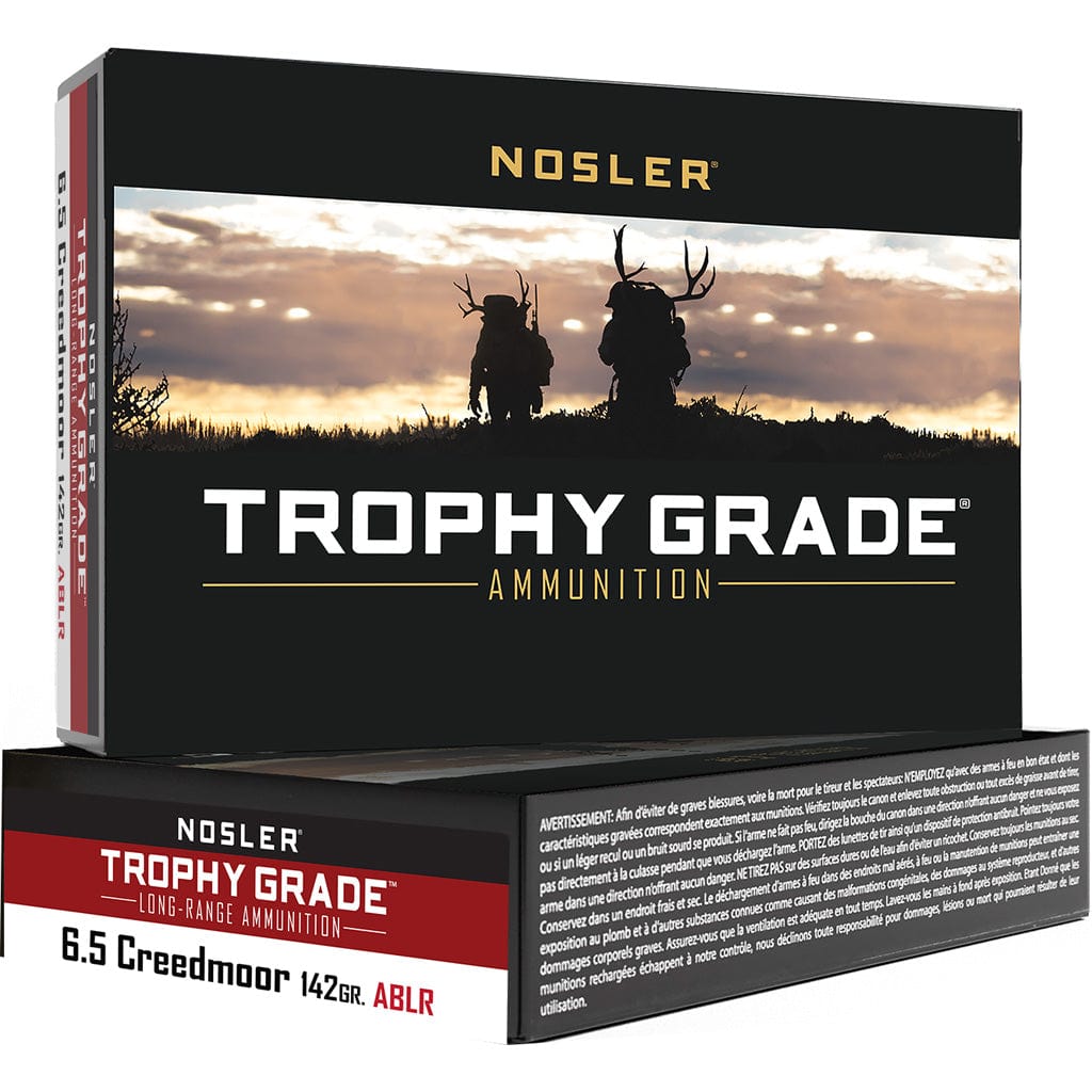 Nosler Nosler Trophy Grade Long Range Rifle Ammunition 6.5 Creedmoor 142 Gr. Ablr Sp 20 Rd. Ammo