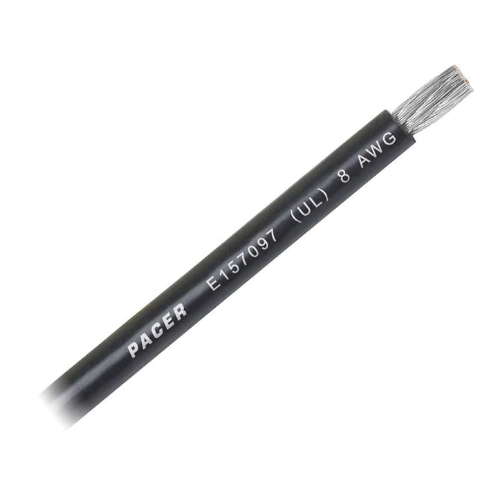 Pacer Group Pacer Black 8 AWG Battery Cable - Sold By The Foot Electrical