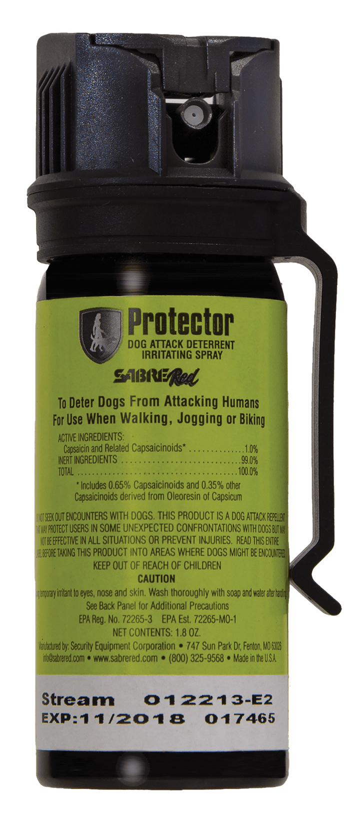 Sabre Sabre Dog Spray, Sec Srpmk3 Dog Attack Deter Clip Accessories
