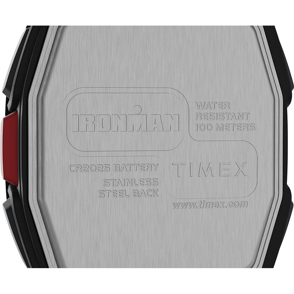 Timex Timex IRONMAN® T300 Silicone Strap Watch - Black/Red Outdoor