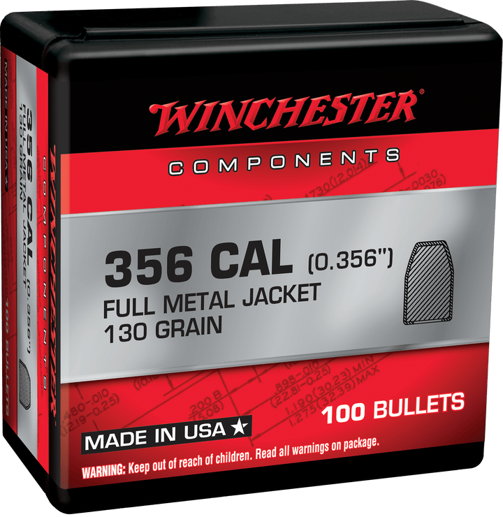 Winchester Ammo Winchester Ammo Centerfire Handgun, Win Wb38mc130x Bul 38 130 Fmj 100/10 Reloading
