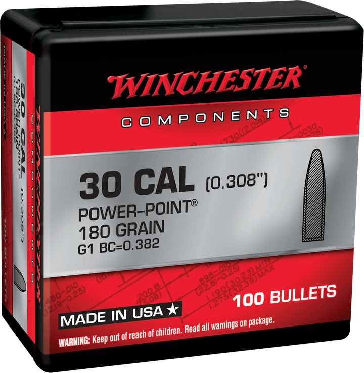 Winchester Ammo Winchester Ammo Centerfire Rifle, Win Wb308p180x Bul 308 180 Pp 100/10 Reloading